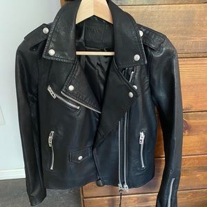 BLANK NYC black faux leather vegan jacket. XS. NWT